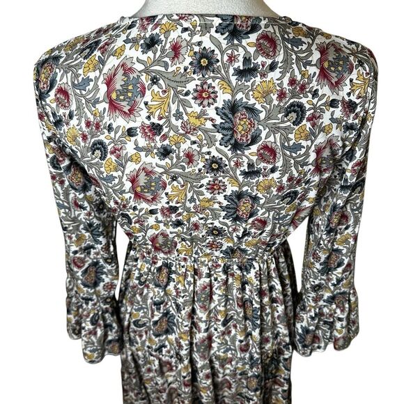 Chaudry Boho Floral Maxi Dress M | Cottagecore Fairycore Peasant Renaissance - Picture 7 of 10